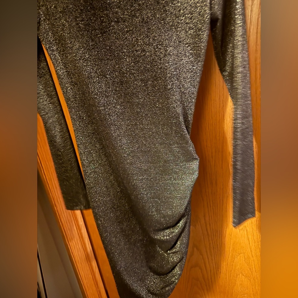 Windsor Shimmering Black Long Sleeve Dress - Picture 4 of 5